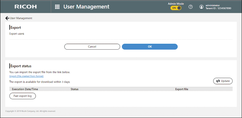 Application screen illustration