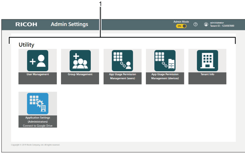 Application screen illustration numbered callout illustration